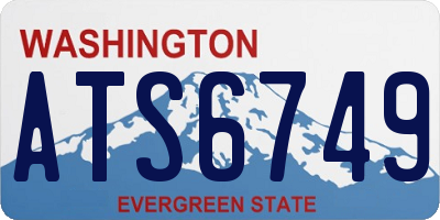 WA license plate ATS6749