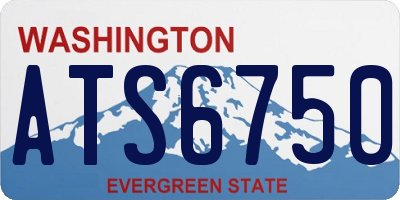 WA license plate ATS6750
