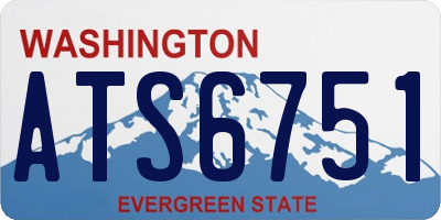 WA license plate ATS6751