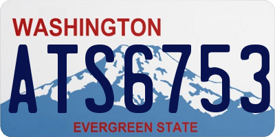 WA license plate ATS6753