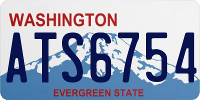 WA license plate ATS6754