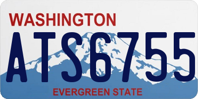 WA license plate ATS6755