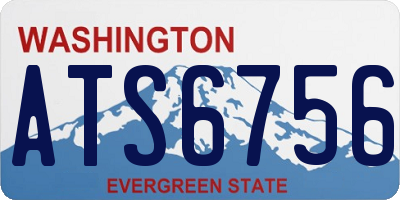 WA license plate ATS6756