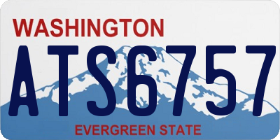 WA license plate ATS6757
