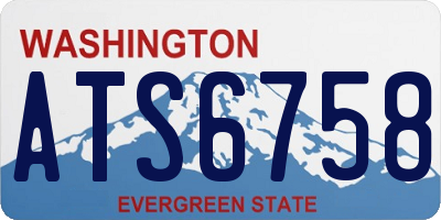 WA license plate ATS6758