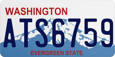 WA license plate ATS6759