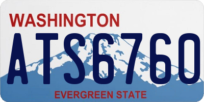 WA license plate ATS6760