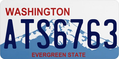 WA license plate ATS6763