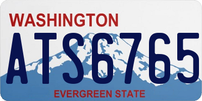 WA license plate ATS6765