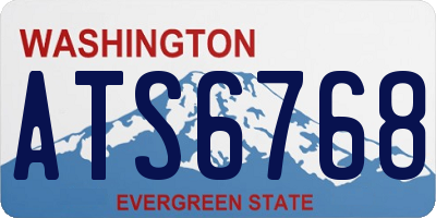 WA license plate ATS6768