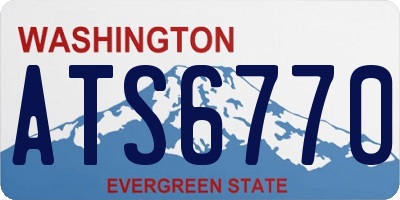 WA license plate ATS6770