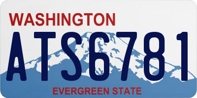 WA license plate ATS6781