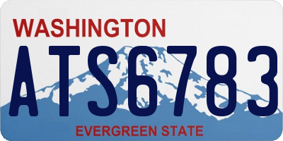 WA license plate ATS6783