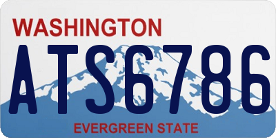 WA license plate ATS6786