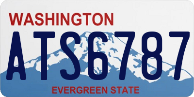 WA license plate ATS6787