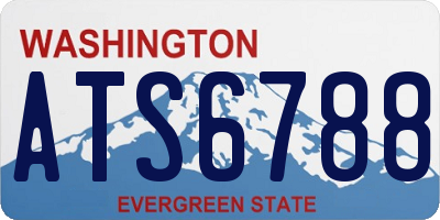 WA license plate ATS6788