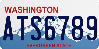 WA license plate ATS6789