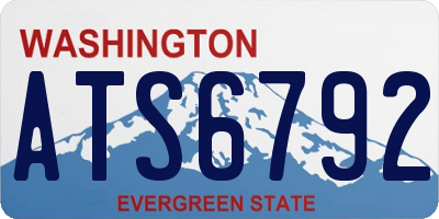 WA license plate ATS6792