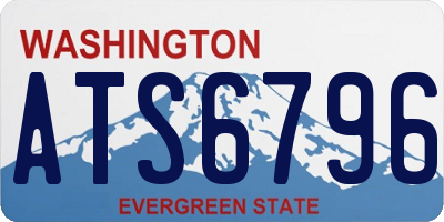WA license plate ATS6796