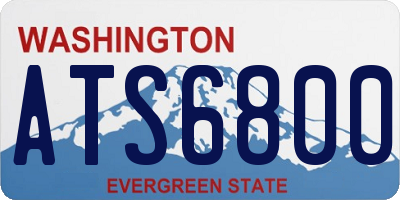 WA license plate ATS6800