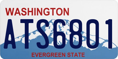 WA license plate ATS6801