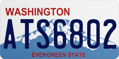 WA license plate ATS6802