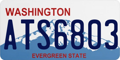 WA license plate ATS6803