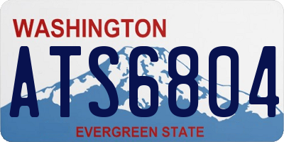 WA license plate ATS6804