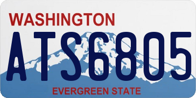 WA license plate ATS6805