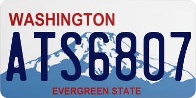 WA license plate ATS6807