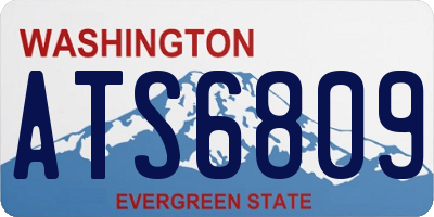 WA license plate ATS6809