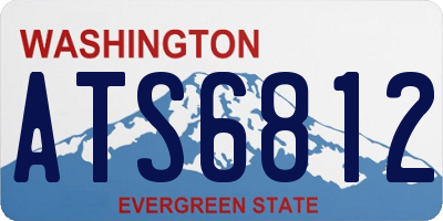 WA license plate ATS6812