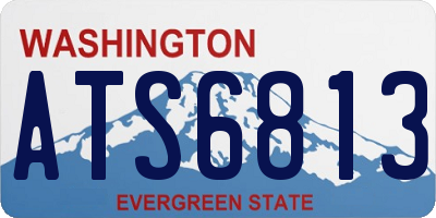 WA license plate ATS6813