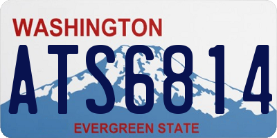 WA license plate ATS6814