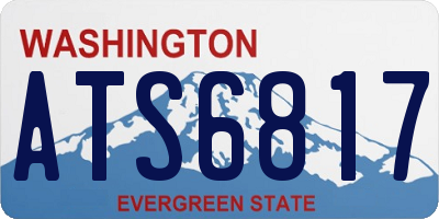 WA license plate ATS6817