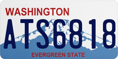 WA license plate ATS6818