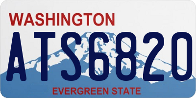 WA license plate ATS6820