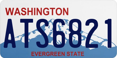WA license plate ATS6821