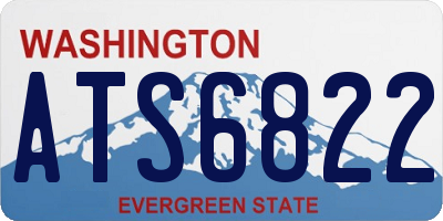 WA license plate ATS6822
