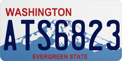 WA license plate ATS6823