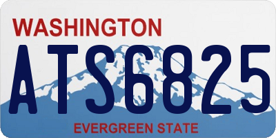WA license plate ATS6825