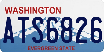WA license plate ATS6826