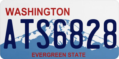 WA license plate ATS6828