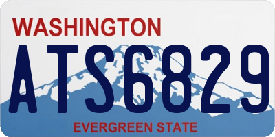 WA license plate ATS6829