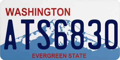 WA license plate ATS6830