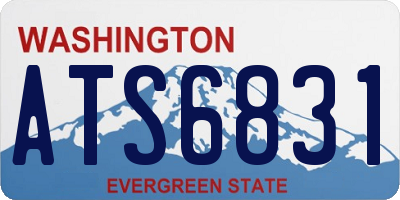 WA license plate ATS6831