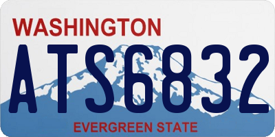 WA license plate ATS6832