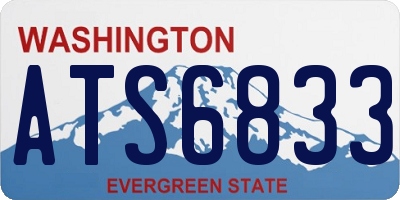 WA license plate ATS6833