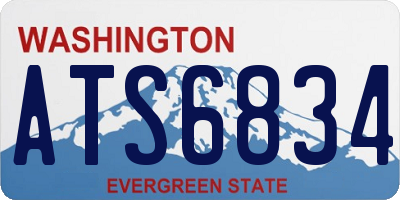 WA license plate ATS6834