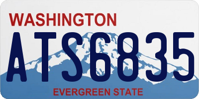 WA license plate ATS6835